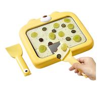Walopola Machine à crème glacée roulée - Plateau de yaourt avec spatules - Poêle à crème glacée non électrique multifonctionnelle pour papa, , amis, adultes, famille, maman