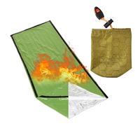 Walopola Sac de bivouac, sac de couchage de survie imperméable, matelas isolant pour le camping - Sac de bivouac thermique imperméable, compact, léger et durable comme sac de survie
