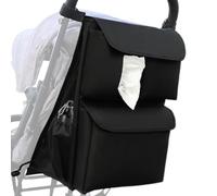 Walopola Sac de rangement pour poussette pour tout-petits, organiseur de poussette, porte-gobelet, sac à suspendre, portable, pour poussette