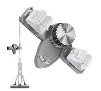 Walopola Support de balai à ventouse - Support pour balai et balai - Pince à serpillère, support de rangement pour outils pour un rangement et une organisation faciles