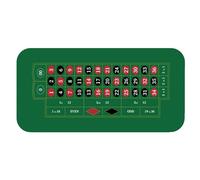 Walopola Tapis de poker de qualité supérieure - 120 x 60 cm - Tapis de table de poker - Tapis de roulette en feutre double face - Pour fêtes à thème, Texas Holdem et Blackjack