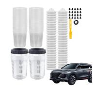 Walopola Tasses à mesurer de peinture automobile de 177 ml avec couvercle, récipient transparent, multifonction, fournitures artistiques pour réparation de voiture, rénovation, modification