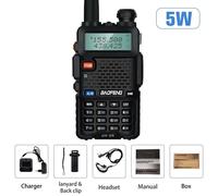 Walperforé Tokyo ie Baofeng UV-5R 5W True Haute Puissance Ham Radio Longue Portée 10km FM Portable UV5R touristes Bande Radio Bidirectionnelle Comunicador - Type UV5R-5W With Box-EURO
