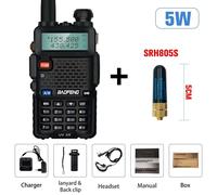 Walperforé Tokyo ie Baofeng UV-5R 5W True Haute Puissance Ham Radio Longue Portée 10km FM Portable UV5R touristes Bande Radio Bidirectionnelle Comunicador - Type UV5R-5W Add 805S-EURO