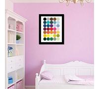 Walplus Com-cp034 m Dot Impression sur Toile avec Fr030 Cadre Photo Noir, Vinyle, Multicolore, 40 x 30 x 2 cm