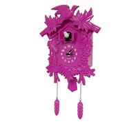 WALPLUS Coucou Horloge Pendules Murales, Rose, 37x20x10.5cm, Plastique PVC