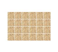 WALPLUS Credence Adhesive pour Cuisine Carrelage Adhesif Mural Salle de Bain Carreaux Adhesif Résistant à la Chaleur Mosaïque de Marbre 24pcs 15cm(6")
