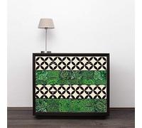 Walplus Fw4905-com-wm5104 X 2/Wm5106 X 2 Herbe Motif étoiles et Cercle Meubles Wrap Autocollant Autocollant, Vinyle, Multicolore, 90 x 60 x 4 cm