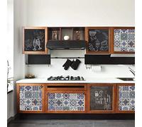 WALPLUS FW5907-COM-WM5107x4/WS1109 Autocollant pour carrelage et Tableau Noir en Vinyle Multicolore 90 x 60 x 4 cm