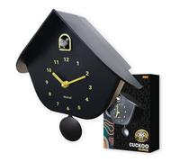 WALPLUS Horloge coucou noire mate avec pendule amovible 32,5 cm