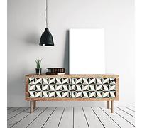 Walplus Lot de 4 autocollants muraux amovibles « North Star Pattern » pour réfrigérateur, salon, cuisine, bureau, restaurant, bar, café, hôtel, décoration d'intérieur - Multicolore