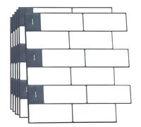 WALPLUS Lot de 60 feuilles de stickers muraux 3D en vinyle blanc brillant - 30 x 15 cm - Pour carrelage de salle de bain, cuisine, décoration de printemps, Pâques