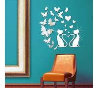 WALPLUS Stickers muraux Amovibles en Vinyle pour Chambre à Coucher, Chambre d'enfant, 80 x 80 cm, argenté