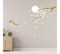 Walplus Stickers muraux en vinyle Motif fleurs et cristaux Swarovski Multicolore 90 x 30 x 0,5 cm