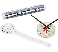 Walplus Wsc2033 - Horloge Murale - Argent Pois 10 A022, Vinyle, Multicolore, 15 x 8 x 3 cm