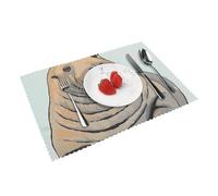 Walrus Art Lot de 4 sets de table résistants à la chaleur et lavables, 30,5 x 45,7 cm