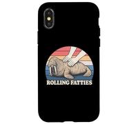 Walrus Rolling Fatties Jeu de Mots pour Amoureux des Animaux Coque pour iPhone X/XS