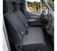 Walser 10542 Housse de Voiture Transporter sur Mesure, Housse de siège en Tissu Anthracite Compatible avec Ford Transit Connect, Double Banc à l'avant