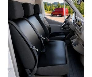 Walser 11508 Housse de Voiture Transporter sur Mesure, Housse de siège en Similicuir Anthracite Compatible avec Mercedes-Benz Viano/Vito, Banc Simple et Double
