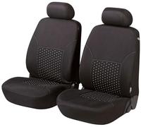 WALSER 11938 Housses de siège auto Dotspot Premium 2 housses de siège avant Housses de siège en 2 parties de couleur noir/gris