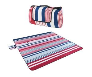 WALSER 13644 Couverture de Voyage avec Dos en Aluminium, Couverture de Pique-Nique imperméable, Couverture de Plage étanche au Sable XXL 200x200cm