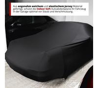 WALSER Premium Housse de Voiture d’intérieur - Protection complète, Tissu élastique et Respirant, Anti-poussière, Doublure Douce, Ajustement serré, Indoor Stretch Plus, Taille 5 Break Noir