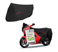 Walser Bâche de Protection Moto Indoor Stretch, bâche de Protection Moto 100% adaptée, Garage Moto intérieur, Couverture Scooter résistante à l'hiver, Couverture Moto Noir M 215x95x120 cm