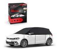 WALSER Bâche de Protection pour Voiture All Weather, 100% bâche Voiture imperméable, Housse Voiture imperméable, Bâche de Voiture Demi-bâche Taille 2 Noir