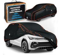 WALSER Bâche de voiture anti-grêle, Récompense Très Bon* housse de protection anti-grêle, Certifié par le TÜV Autriche* bâche contre la grêle Perma Protect Complete, Couverture de garage Taille 9 noir