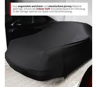 WALSER bâche d'intérieur pour Voiture Indoor Stretch Plus, Bâche Complet pour l'intérieur, étanche à la poussière Combi M, Noir