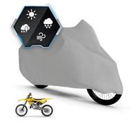 WALSER Bâche Moto All Weather Basic L, bâche Moto 100% étanche Outdoor, bâche Moto Protection Toute l'année, bâche Moto, bâche Moto Accessoires Argent 250x100x130 cm