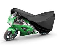 WALSER Bâche Moto All Weather Basic M, bâche Moto 100% étanche Outdoor, bâche Moto Protection Toute l'année, bâche Moto, bâche Moto Accessoires Noir 215x95x120 cm