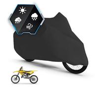 WALSER Bâche Moto All Weather Basic XL, bâche Moto 100% étanche Outdoor, bâche Moto Protection Toute l'année, bâche Moto, bâche Moto Accessoires Noir 255x110x135 cm