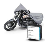 WALSER Bâche Moto L, Mention Très Bien, Étanche, Pour Scooter, Protection Grise 250x100x130 cm