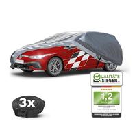 WALSER Bâche Premium All Weather Plus, bâche enduite de PVC, Bâche Automobile résistant aux UV, Bâche Complet imperméable à l'eau pour Combi Taille 4 Gris