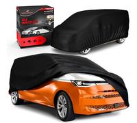 WALSER Bâche Voiture/Housse de Protection Auto Extérieure All Weather Basic - 100% Imperméable et Résistante aux Intempéries, Protection UV, Neige et Poussière, Taille 11, Noir