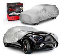 WALSER Bâche Voiture/Housse de Protection Auto Extérieure All Weather Basic - 100% Imperméable et Résistante aux Intempéries, Protection UV, Neige et Poussière, Taille 7, Argent