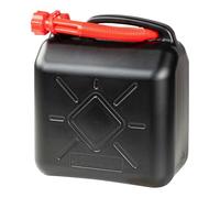 WALSER Bidon d'essence 10 litres, Bidon de carburant homologué UN avec bec verseur, Bidon de réserve avec fermeture de sécurité, Bidon-diesel noir