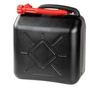 WALSER Bidon d'essence 20 litres, Bidon de carburant homologué UN avec bec verseur, Jerrycan de réserve avec fermeture de sécurité, Jerrycan-diesel noir