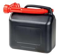 WALSER Bidon d'essence 5 litres, Bidon de carburant homologué UN avec bec verseur, Jerrycan de réserve avec fermeture de sécurité, Jerrycan-diesel noir