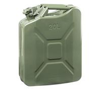 WALSER Bidon d'essence en métal 20 litres, Bidon de diesel en métal certifié UN avec fermeture de sécurité, Bidon d'essence, Bidon de carburant en métal, Bidon d'essence en métal 46x37x16 cm