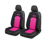 Walser Car Comfort S-Race Lot de 2 housses de siège de voiture, coussin de siège, protection de siège universelle, pour sièges avant, rose/noir