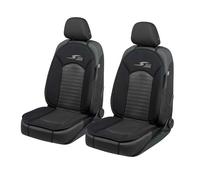 Walser CarComfort Housse de siège de Voiture S-Race 2 pièces, Mention Très Bien* Universel Housse de siège et Coussin de Protection pour Voiture Noir