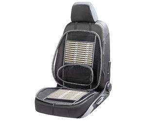 Walser CarComfort Housse de siège en Bambou Respirant avec Support Lombaire, Housse de siège de Voiture en Bambou Universelle en Beige/Noir