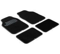 WALSER Carpet Color, tapis de sol universel, jeu de quatre tapis de voiture avec plots antidérapants noir/blanc 29012