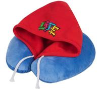 WALSER Coussin cervical avec capuche Graffiti, Soutien de nuque-enfants, Coussin de voyage-auto, Coussin cervical-voyage, Coussin appui-nuque, Bleu