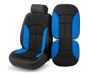 Walser Couvre-siège Novara Couvre-siège Universel et Protection en Noir et Bleu Protège-siège pour Voitures et camions 13445