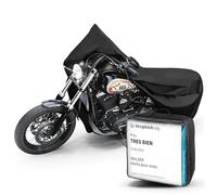 WALSER Garage Moto L, Mention Très Bien* bâche Moto étanche, bâche Scooter, bâche Scooter, bâche de Protection Moto Noir 250x100x130 cm