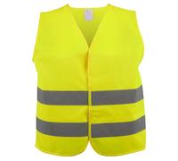 WALSER Gilets de sécurité pour voiture, gilet réfléchissant pour adultes selon la norme EN ISO 20471:2012+A1:2016, gilet de sécurité pour voiture, gilet de sécurité pour femmes / hommes jaune L