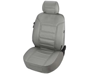 Walser Housse de Protection pour Voiture Billy en Cuir véritable, Housse en Cuir de Haute qualité, protège-siège de Voiture Gris 19637